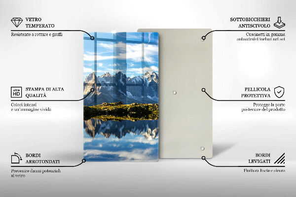 Kuchynská doska veľká zo skla Horská krajina