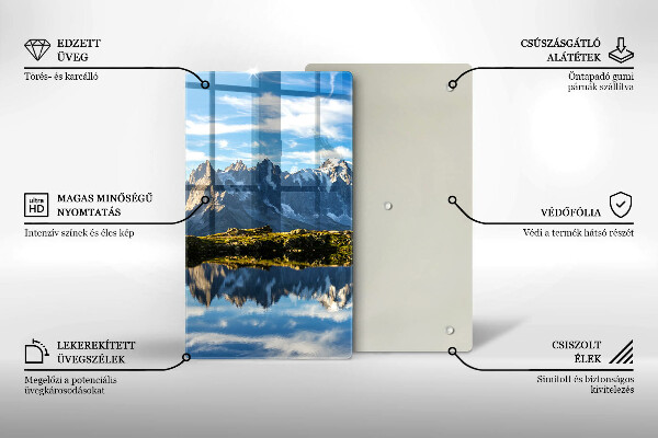 Kuchynská doska veľká zo skla Horská krajina