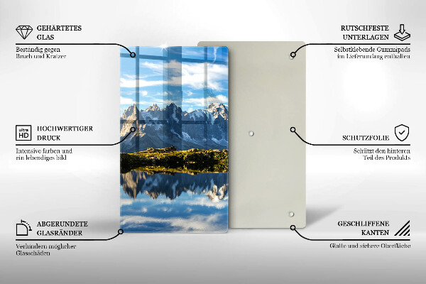 Kuchynská doska veľká zo skla Horská krajina