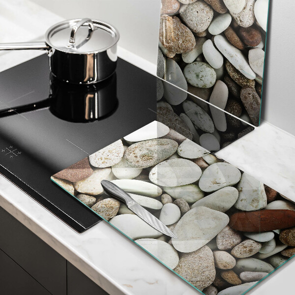 Kuchynská doska veľká zo skla Malé kamienky na pozadí