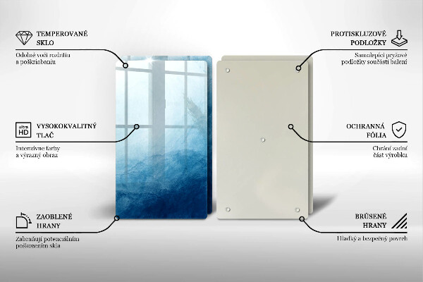 Kuchynská doska veľká zo skla abstraktné pozadie