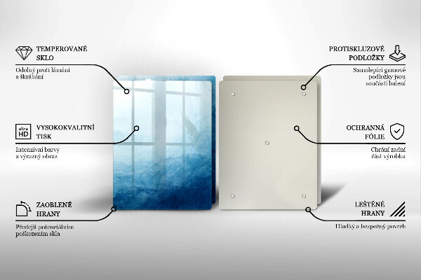 Kuchynská doska veľká zo skla abstraktné pozadie