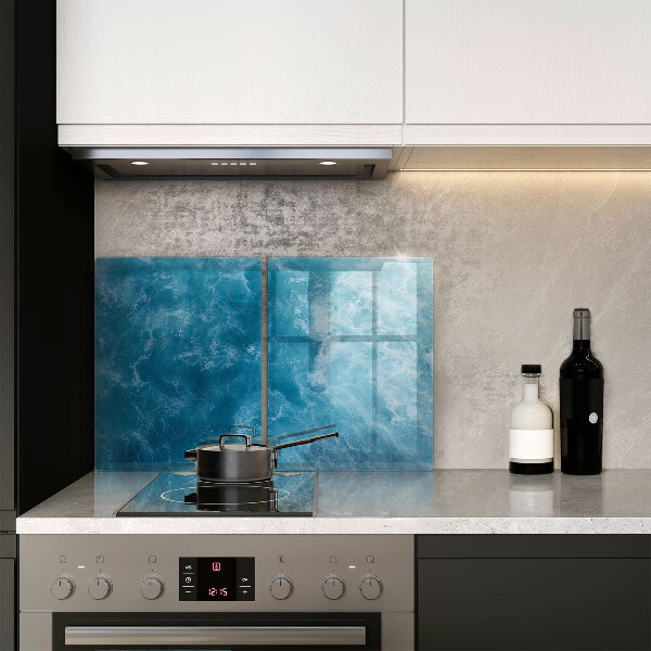 Kuchynská doska veľká zo skla Modrá voda