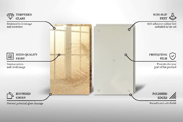 Sklenená doska na krájanie Dovolenka na pláži s pieskom