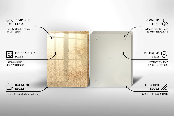 Sklenená doska na krájanie Dovolenka na pláži s pieskom