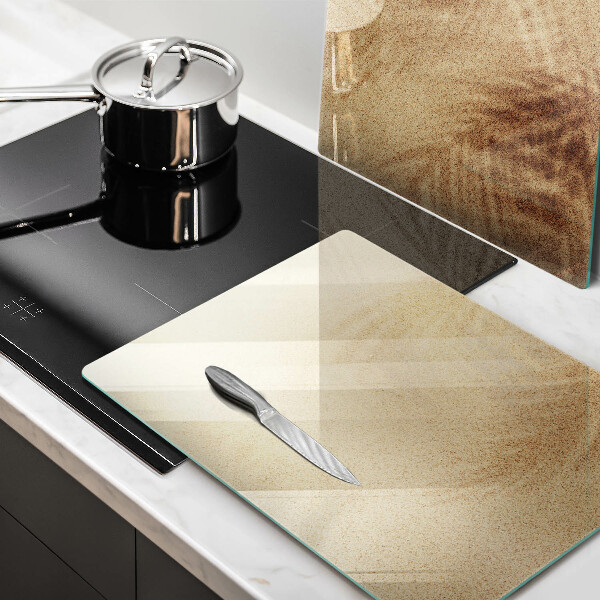 Sklenená doska na krájanie Dovolenka na pláži s pieskom