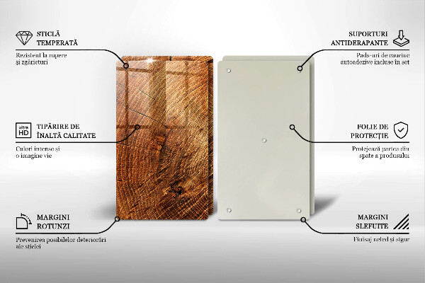 Kuchynská doska veľká zo skla Drevo stromu