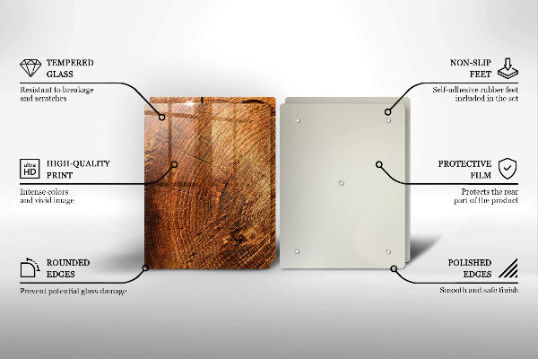 Kuchynská doska veľká zo skla Drevo stromu