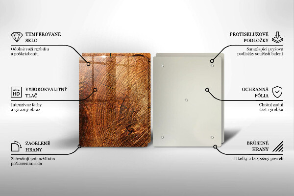 Kuchynská doska veľká zo skla Drevo stromu