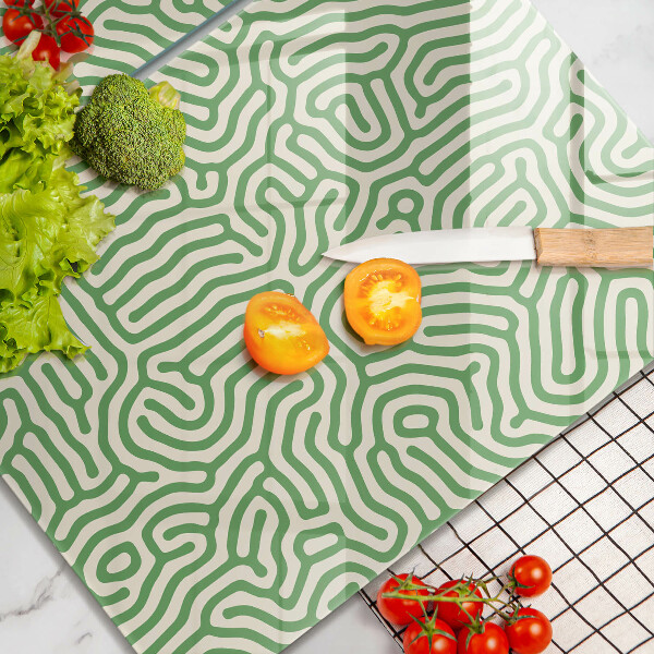 Kuchynská doska veľká zo skla Abstraktné línie