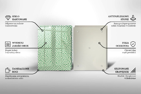 Kuchynská doska veľká zo skla Abstraktné línie