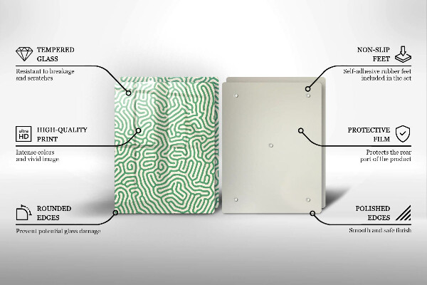 Kuchynská doska veľká zo skla Abstraktné línie