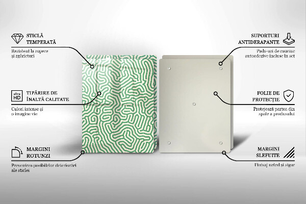 Kuchynská doska veľká zo skla Abstraktné línie