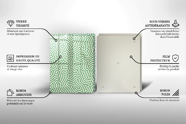 Kuchynská doska veľká zo skla Abstraktné línie