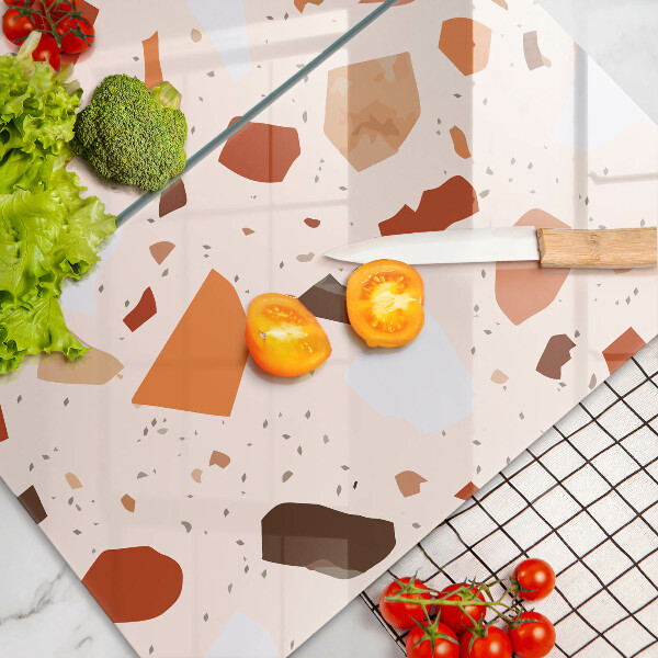 Sklenená doska na krájanie Dekoratívna kamenina