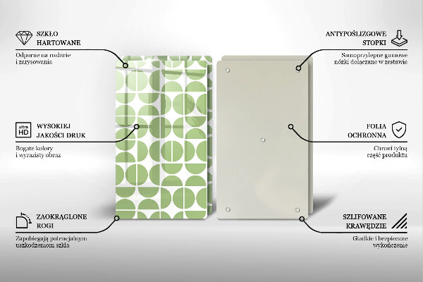 Kuchynská doska veľká zo skla Vzor boho tvarov