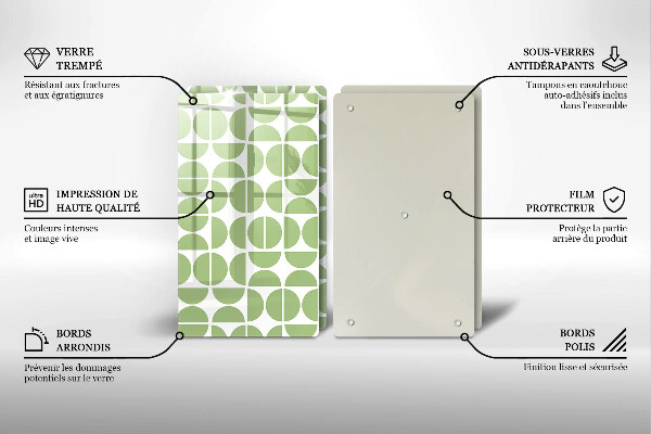 Kuchynská doska veľká zo skla Vzor boho tvarov