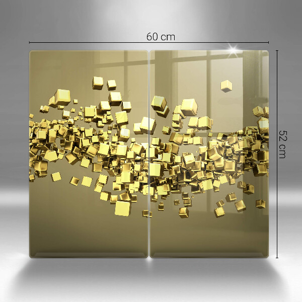 Kuchynská doska veľká zo skla Abstraktná 3D geometria