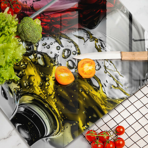 Kuchynská doska veľká zo skla Poháre vína