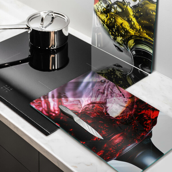 Kuchynská doska veľká zo skla Poháre vína