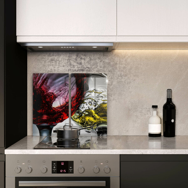 Kuchynská doska veľká zo skla Poháre vína