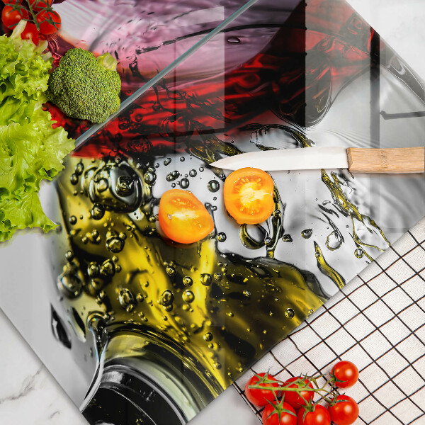 Kuchynská doska veľká zo skla Poháre vína