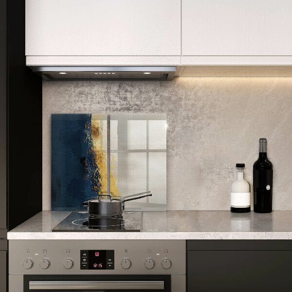 Kuchynská doska veľká zo skla Zlatá abstrakcia