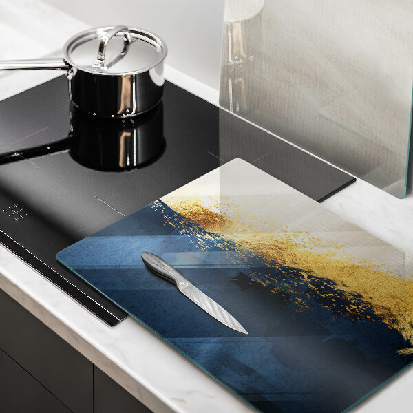Kuchynská doska veľká zo skla Zlatá abstrakcia