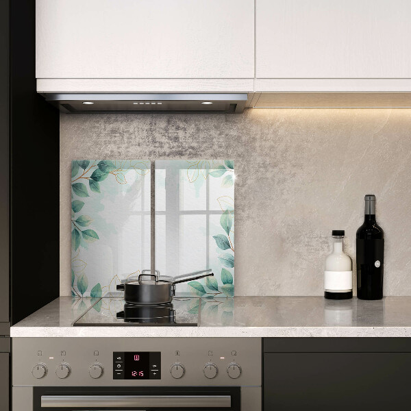 Kuchynská doska veľká zo skla Maľované listy