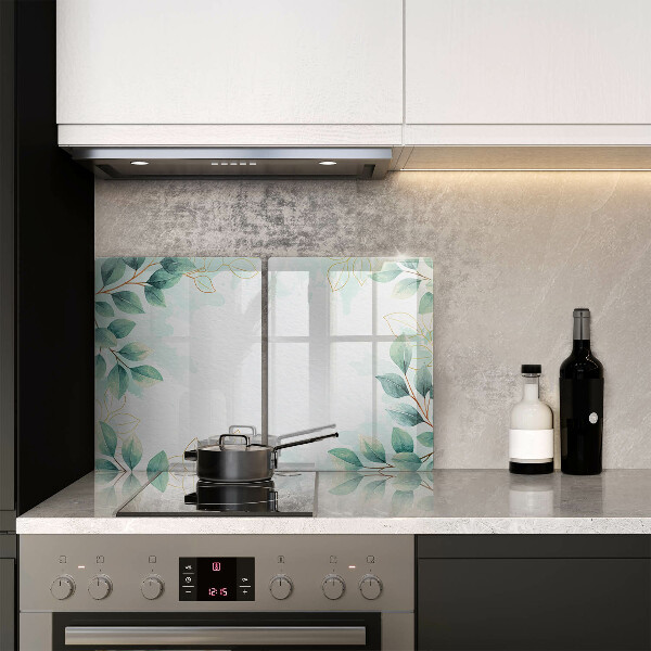 Kuchynská doska veľká zo skla Maľované listy