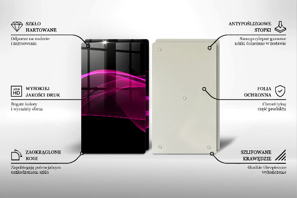 Sklenená doska na krájanie Ružová abstrakcia