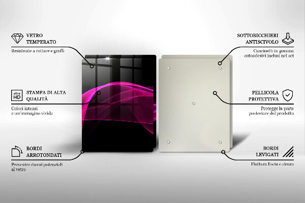 Sklenená doska na krájanie Ružová abstrakcia