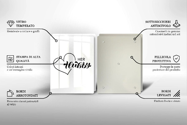 Sklenená doska na krájanie Nápis veta vzor