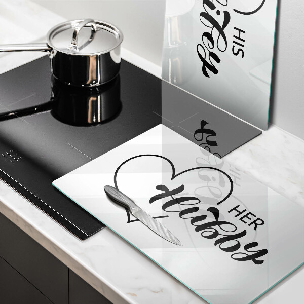 Sklenená doska na krájanie Nápis veta vzor