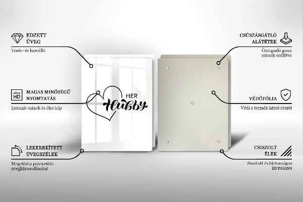 Sklenená doska na krájanie Nápis veta vzor