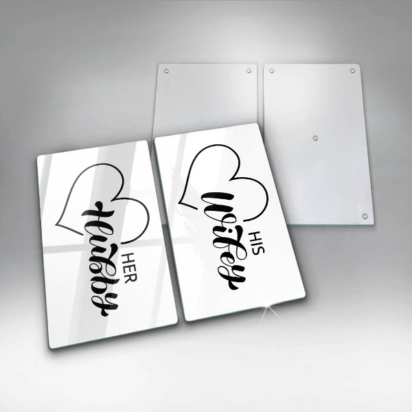 Sklenená doska na krájanie Nápis veta vzor