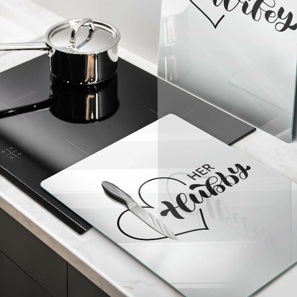 Sklenená doska na krájanie Nápis veta vzor