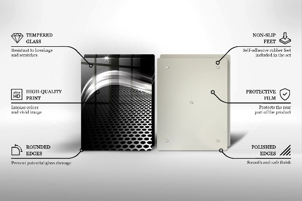 Sklenená doska na krájanie Kovová konštrukcia