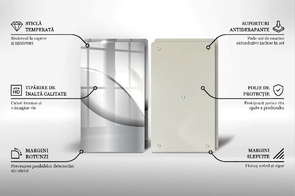 Kuchynská doska veľká zo skla Dizajn abstraktných línií