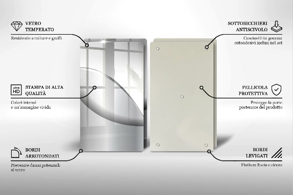 Kuchynská doska veľká zo skla Dizajn abstraktných línií