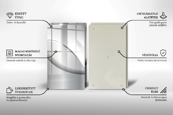 Kuchynská doska veľká zo skla Dizajn abstraktných línií
