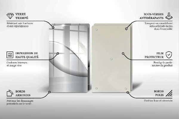 Kuchynská doska veľká zo skla Dizajn abstraktných línií
