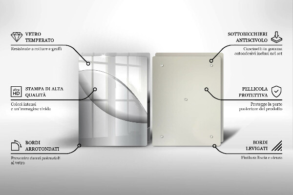 Kuchynská doska veľká zo skla Dizajn abstraktných línií