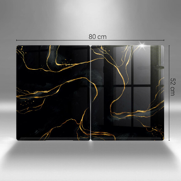 Kuchynská doska veľká zo skla Čierny mramor