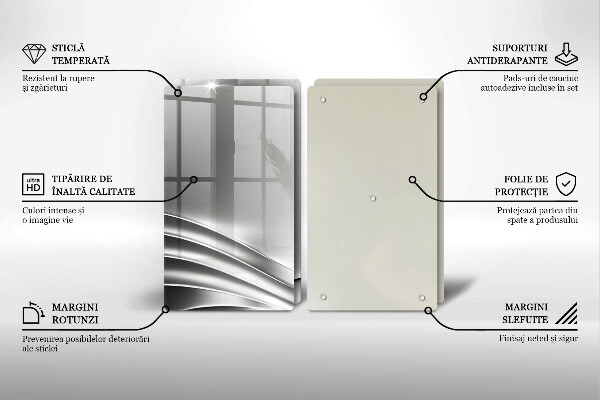 Sklenená doska na krájanie Kovová konštrukcia