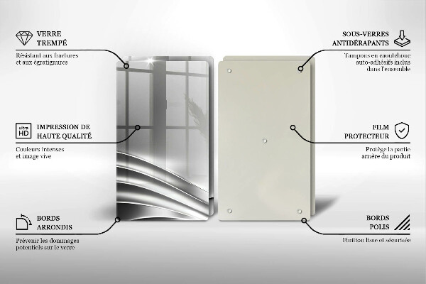 Sklenená doska na krájanie Kovová konštrukcia