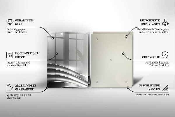 Sklenená doska na krájanie Kovová konštrukcia