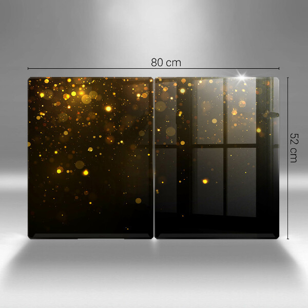 Sklenená doska na krájanie Zlaté trblietky