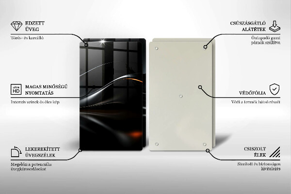 Sklenená doska na krájanie Abstraktný 3D dizajn