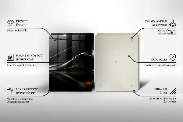 Sklenená doska na krájanie Abstraktný 3D dizajn